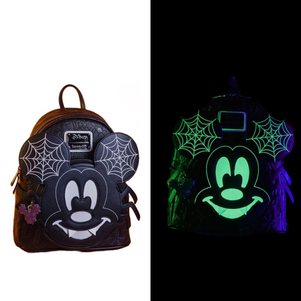 Loungefly Disney Spider Mickey Glow-In-The-Darkโ Mini Backpack